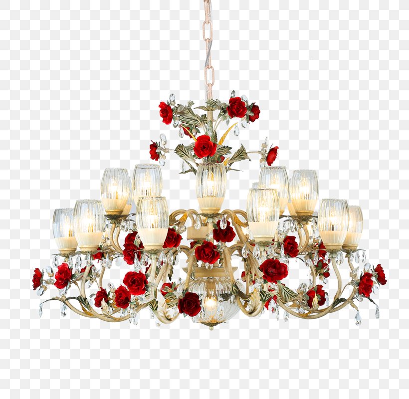 Chandelier Light Fixture Lighting Floral Design, PNG, 800x800px, Chandelier, Centrepiece, Ceramic, Christmas, Christmas Decoration Download Free