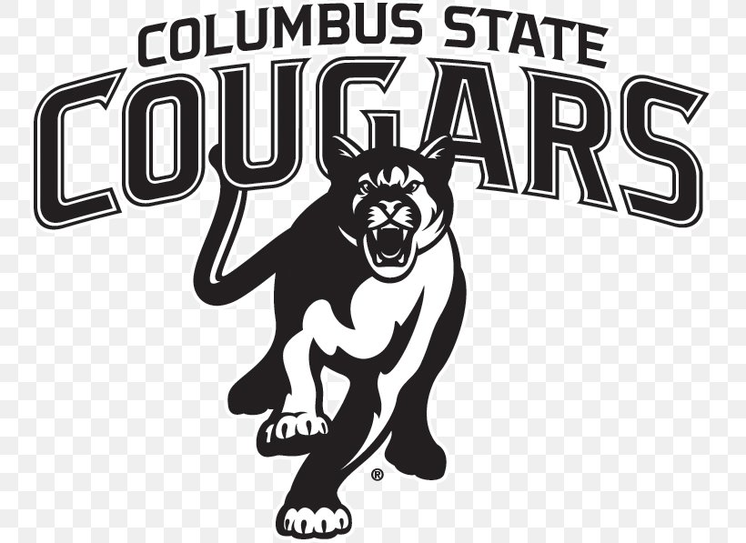 Dog Columbus State Cougars Men's Basketball Columbus State University Logo Brand, PNG, 753x597px, Dog, Black, Black And White, Brand, Canidae Download Free