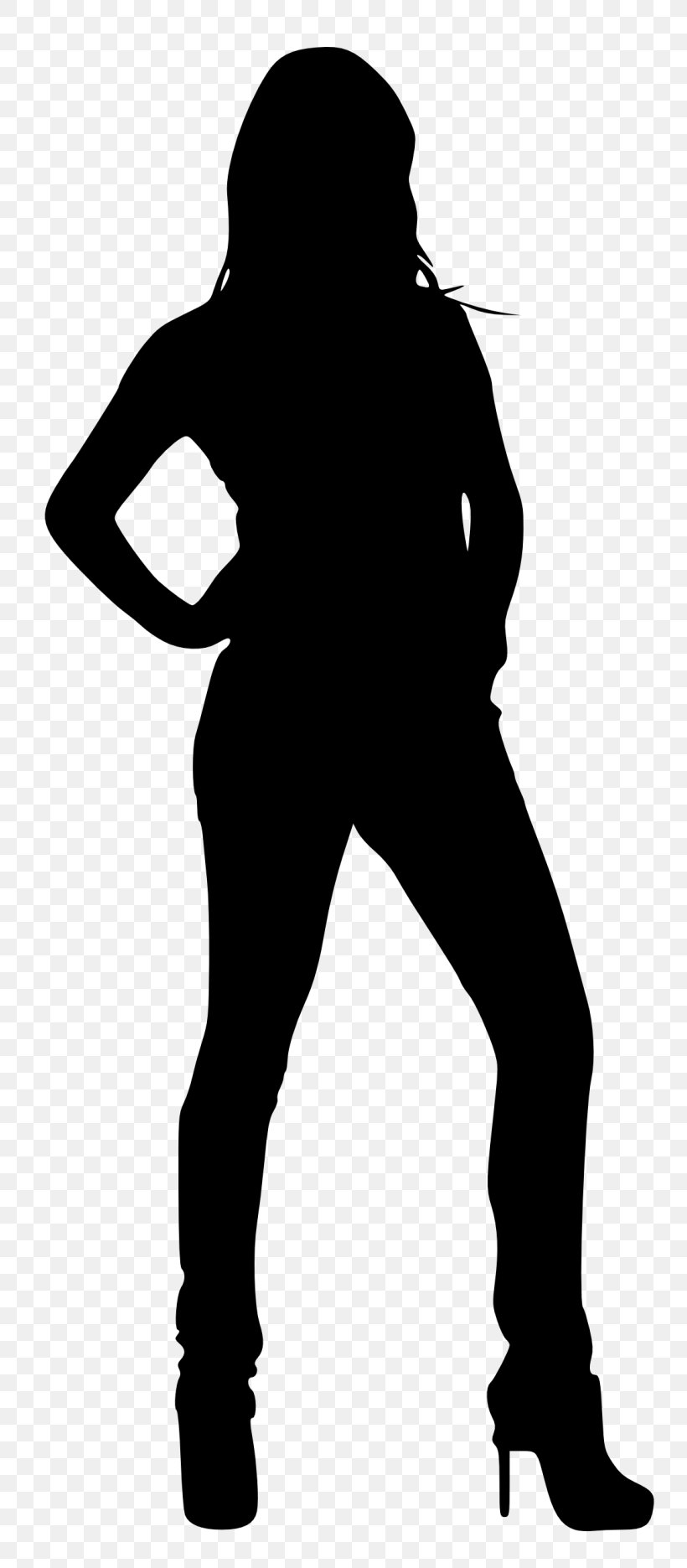 Silhouette Woman Clip Art, PNG, 768x1871px, Silhouette, Arm, Art, Black, Black And White Download Free