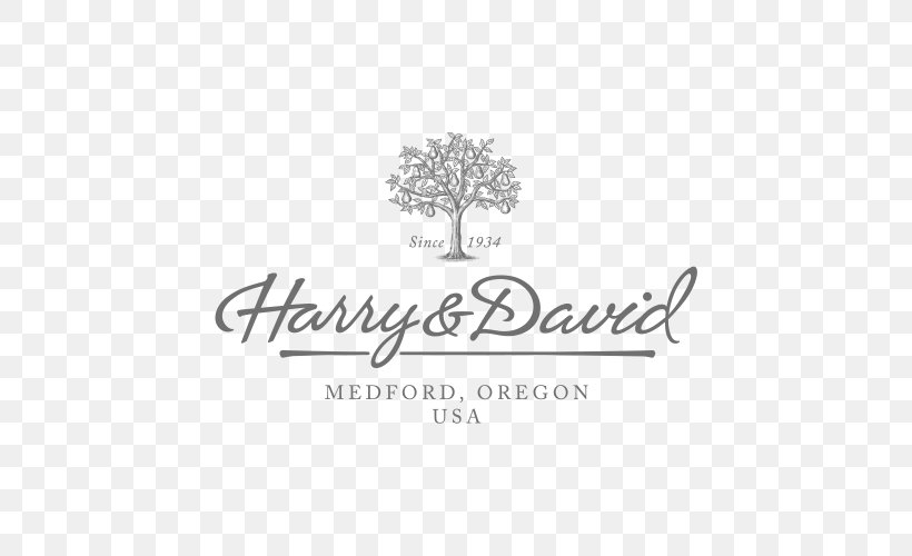 Logo Brand Harry & David Font, PNG, 500x500px, Logo, Black And White, Brand, Text, Tree Download Free