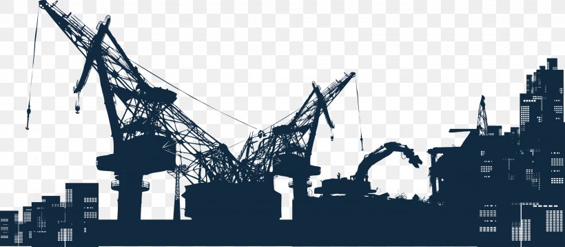 Architectural Engineering Silhouette Crane Heavy Equipment, PNG, 3072x1343px, Architectural Engineering, Brand, Building, Construction Site Safety, Crane Download Free