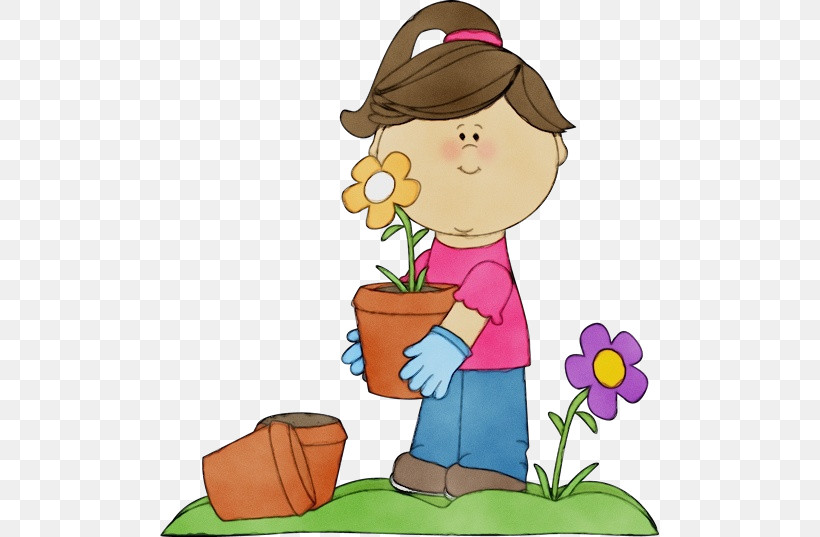 Cartoon Child Sharing Play Toddler, PNG, 499x537px, Watercolor, Cartoon, Child, Flowerpot, Paint Download Free
