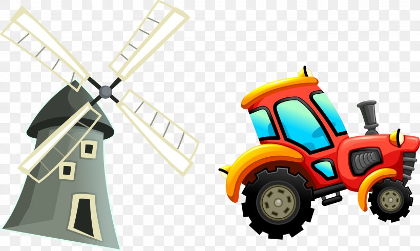 Euclidean Vector Tractor Automotive Design Cartoon, PNG, 2979x1782px, Tractor, Animated Film, Automotive Design, Blogger, Car Download Free