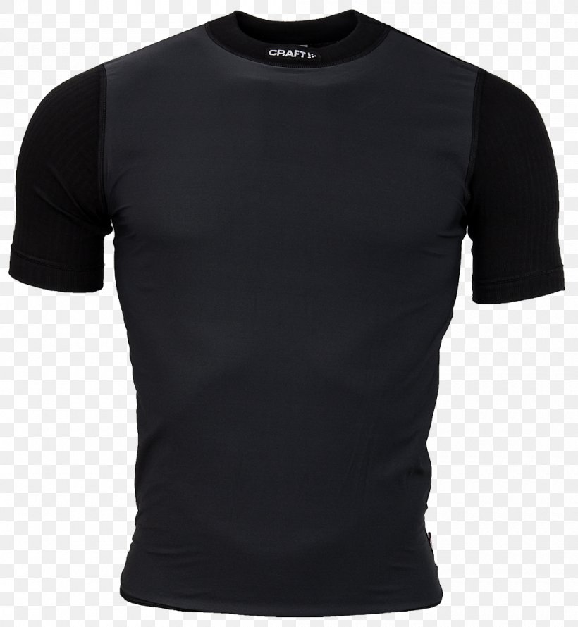 T-shirt Crew Neck Sleeve Clothing, PNG, 1000x1086px, Tshirt, Active Shirt, Black, Clothing, Crew Neck Download Free