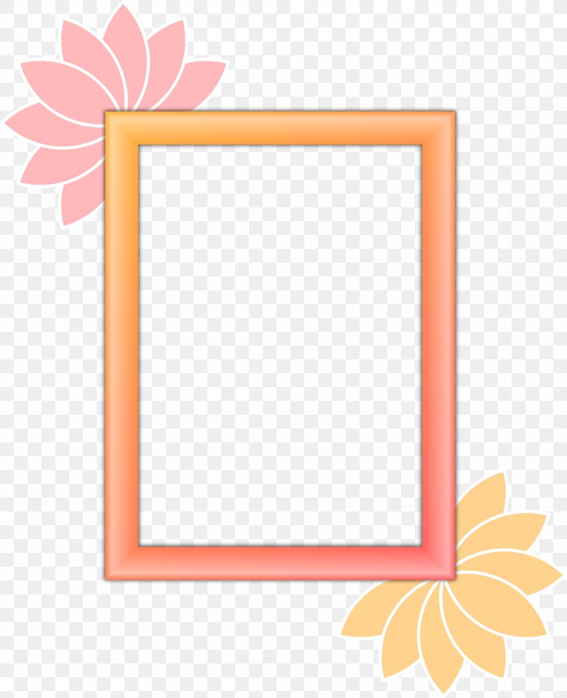 Clip Art Openclipart Illustration Vector Graphics Image, PNG, 1948x2400px, Picture Frames, Area, Flower, Orange, Ornament Download Free