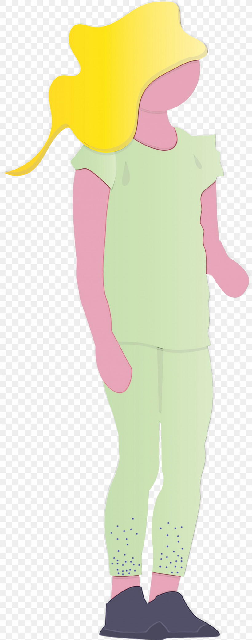 Pink Yellow Costume Smile, PNG, 1180x3000px, Watercolor, Costume, Paint, Pink, Smile Download Free