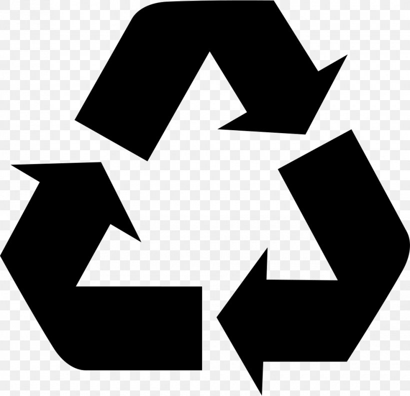 Recycling Symbol Recycling Bin Scrap Waste, PNG, 980x946px, Recycling Symbol, Advertising, Area, Black, Black And White Download Free