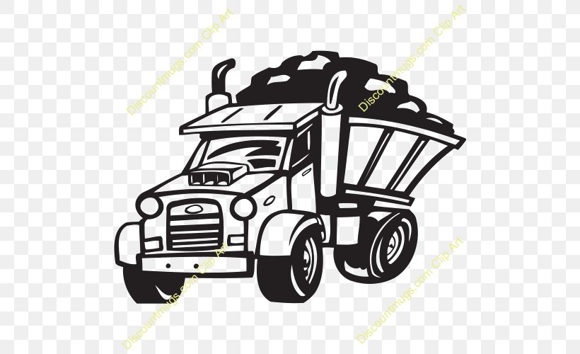 Car Decal Dump Truck Sticker, PNG, 500x500px, Car, Automotive Design, Black And White, Brand, Compact Car Download Free