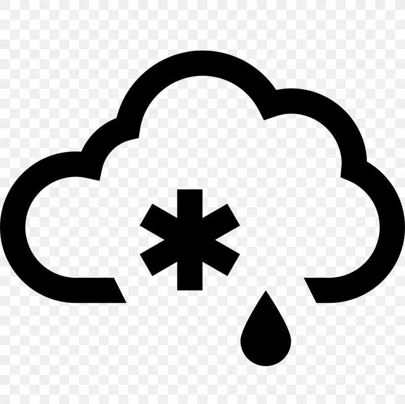Rain And Snow Mixed Weather Symbol Clip Art, PNG, 1600x1600px, Rain And Snow Mixed, Black And White, Climate, Freezing Rain, Hail Download Free