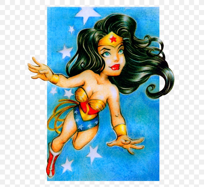 Wonder Woman Cartoon Justice League Drawing Batman, PNG, 600x750px, Watercolor, Cartoon, Flower, Frame, Heart Download Free