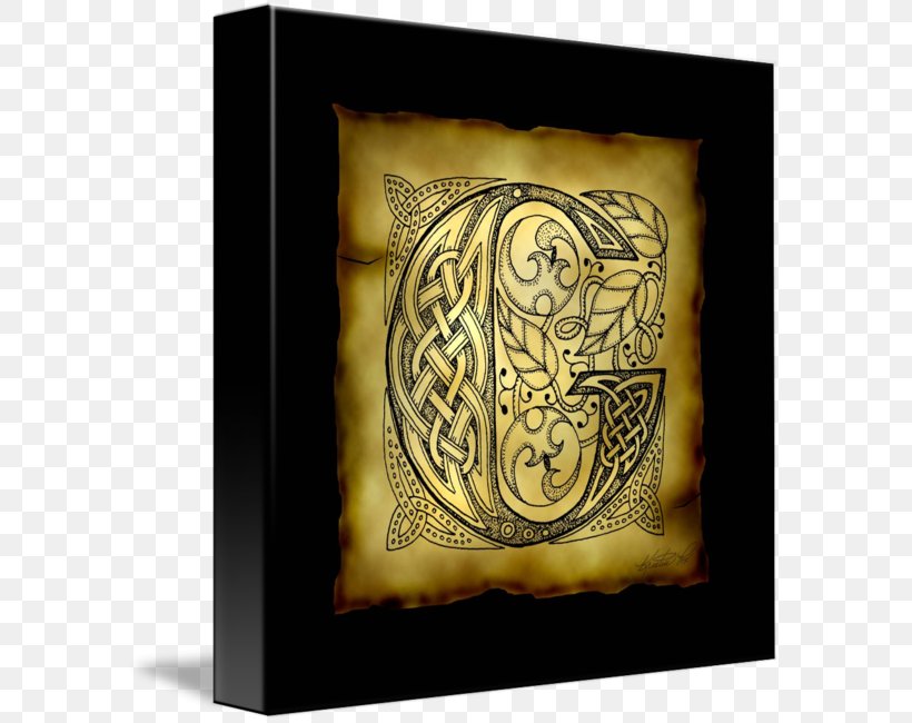 Celtic Knot Celts Letter Illuminated Manuscript Celtic Art, PNG, 589x650px, Celtic Knot, Alphabet, Art, Brass, Calligraphy Download Free