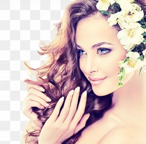 Long Hair Forehead - Hair Face Skin Beauty Eyebrow PNG