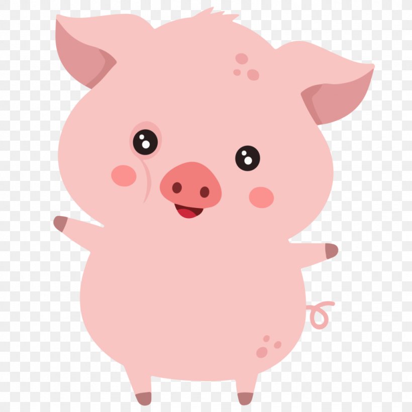 Vector Graphics Pig Royalty-free Stock Illustration, PNG, 1024x1024px, Pig, Animation, Art, Cartoon, Domestic Pig Download Free