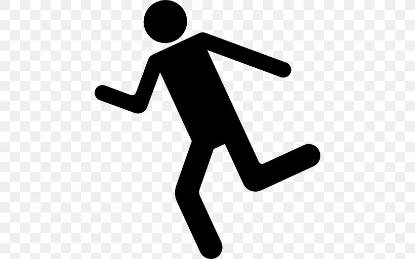 Jogging Running Silhouette Clip Art, PNG, 512x512px, Jogging, Area, Black And White, Finger, Hand Download Free