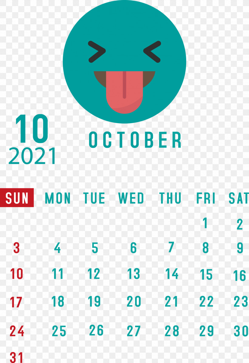 October 2021 Printable Calendar October 2021 Calendar, PNG, 2059x3000px, October 2021 Printable Calendar, Aqua M, Calendar System, Geometry, Green Download Free