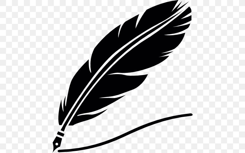 Paper Quill Pen Ink, PNG, 512x512px, Paper, Ballpoint Pen, Black And White, Feather, Fountain Pen Download Free
