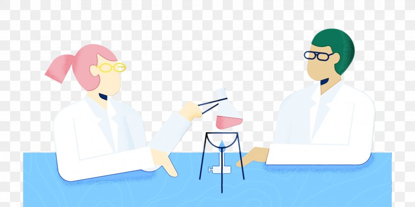 Cartoon Conversation Animation Chemistry Graphic Design, PNG, 3000x1500px, Watercolor, Animation, Cartoon, Chemistry, Conversation Download Free