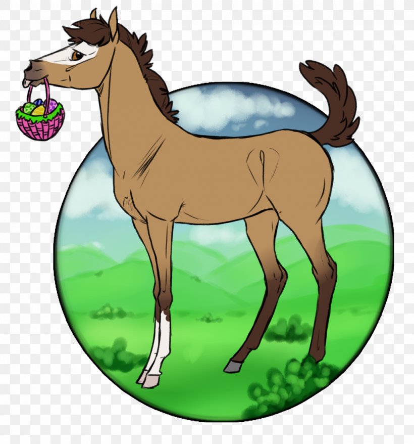 Foal Mustang Colt Stallion Mare, PNG, 1024x1097px, Foal, Cartoon, Colt, Grass, Halter Download Free