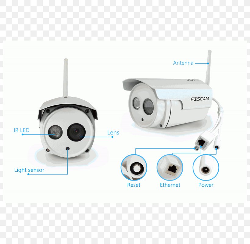 Foscam FI9800P Outdoor Wireless Bullet 720p Ip Camera Closed-circuit Television Foscam FI9803EP Network Camera, PNG, 800x800px, Ip Camera, Camera, Closedcircuit Television, Hardware, Ip Address Download Free