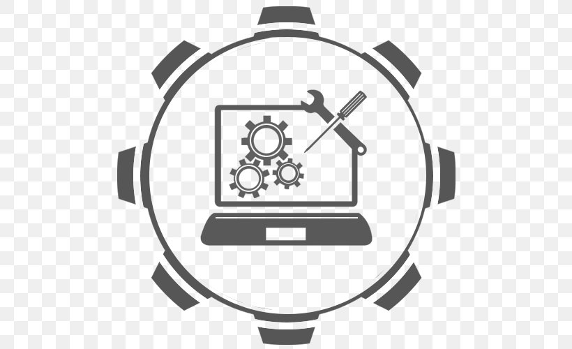 Hewlett-Packard Dell Computer Software Technical Support Computer Repair Technician, PNG, 500x500px, Hewlettpackard, Black And White, Brand, Clock, Computer Download Free