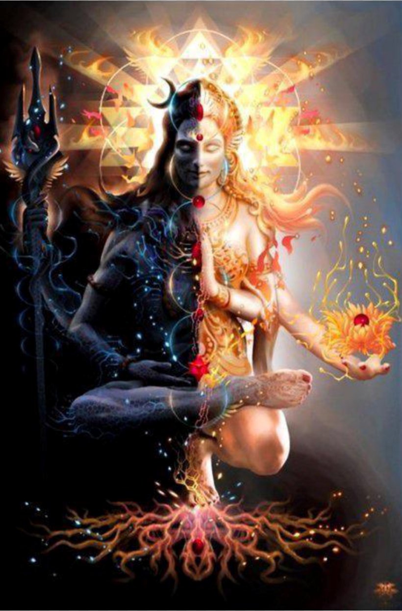 Shiva Parvati Ganesha Ardhanarishvara Shakti, PNG, 960x1461px, Watercolor,  Cartoon, Flower, Frame, Heart Download Free