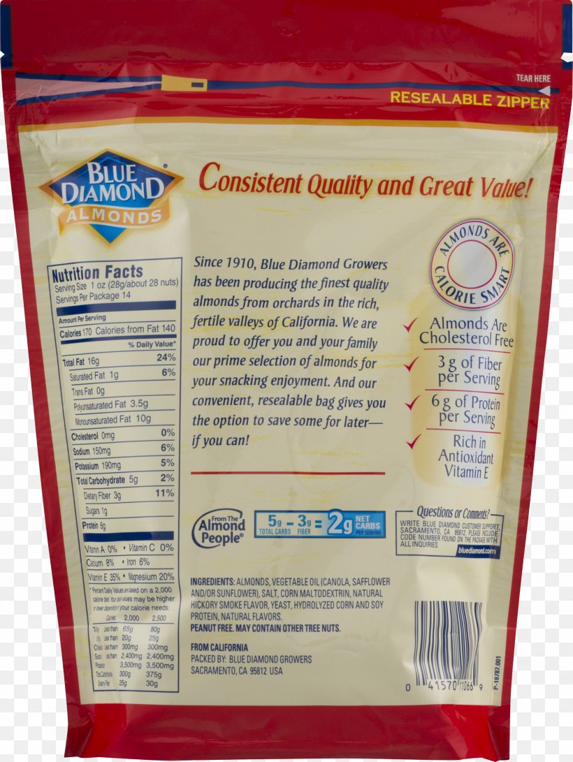 Smokehouse Ingredient Blue Diamond Growers Nutrition Facts Label, PNG, 1878x2500px, Smokehouse, Almond, Blue Diamond, Blue Diamond Growers, Diamond Download Free