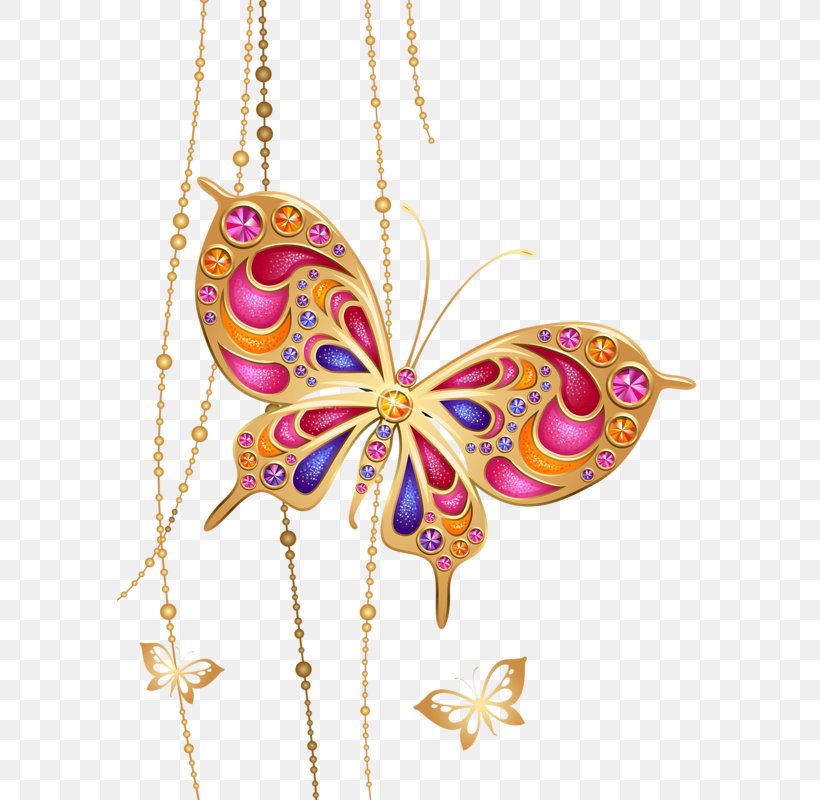 Butterfly Clip Art Image Vector Graphics Gold, PNG, 585x800px, Butterfly, Body Jewelry, Gold, Insect, Invertebrate Download Free
