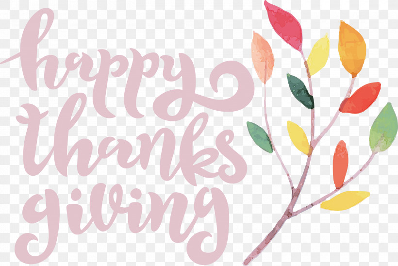 Happy Thanksgiving, PNG, 3000x2006px, Happy Thanksgiving, Branching, Floral Design, Meter Download Free