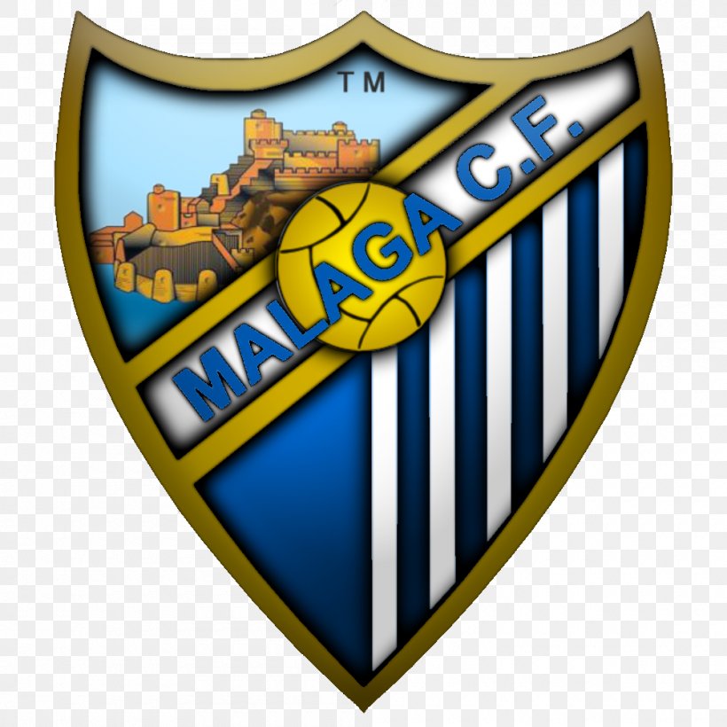 Málaga CF La Rosaleda Stadium La Liga UEFA Champions League Football, PNG, 1000x1000px, La Rosaleda Stadium, Association Football Manager, Badge, Brand, Emblem Download Free