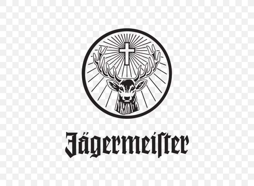 Jägermeister Drink Cocktail Apéritif Logo, PNG, 600x600px, Jagermeister, Alcoholic Drink, Black And White, Brand, Cocktail Download Free