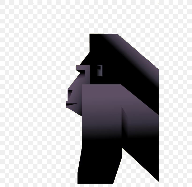 Gorilla Black Purple, PNG, 564x798px, Gorilla, Animal, Black, Black And White, Designer Download Free