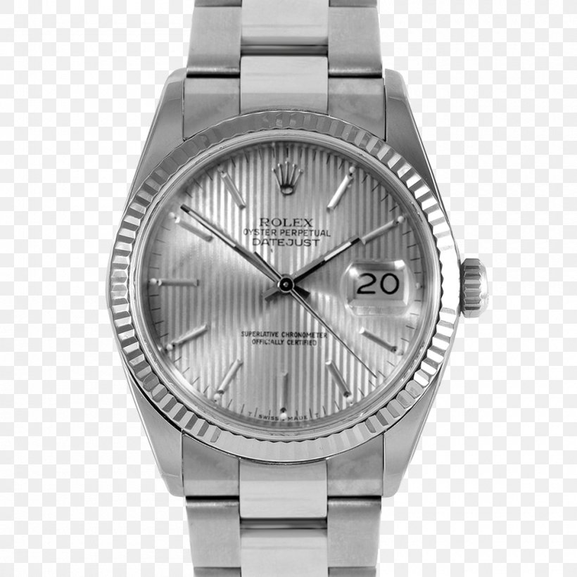 Rolex Datejust Silver Automatic Watch, PNG, 1000x1000px, Rolex Datejust, Automatic Watch, Brand, Chronograph, Colored Gold Download Free