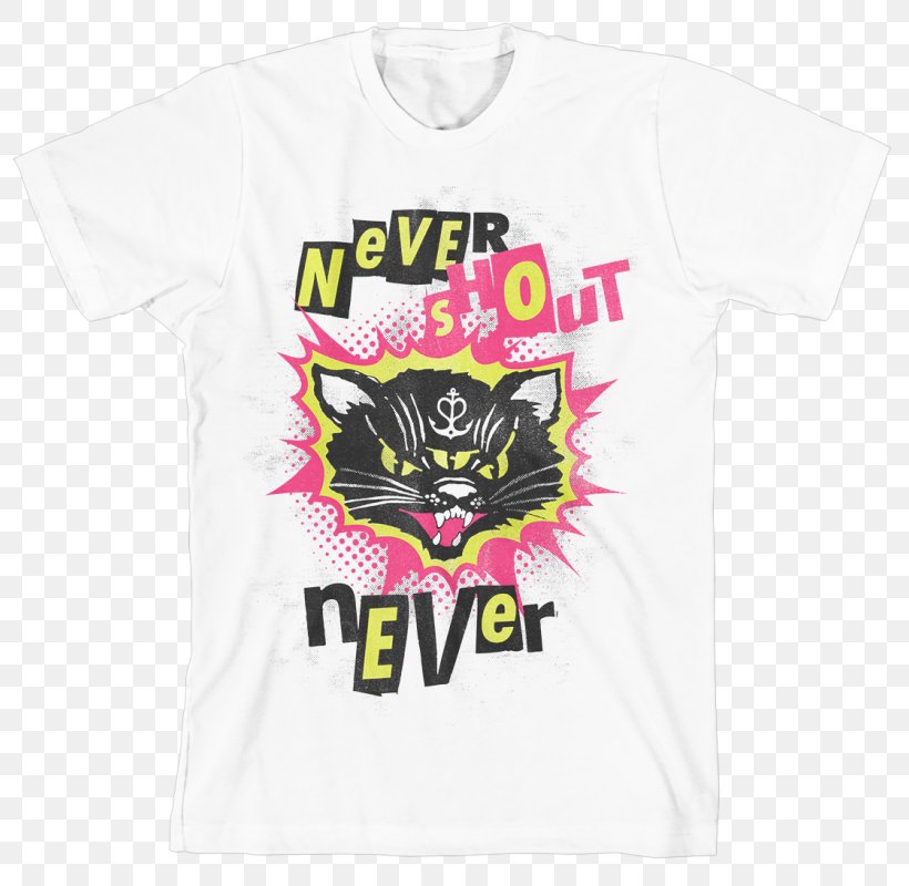 T-shirt Punk Rock Never Shout Never Crew Neck Warner Bros. Records, PNG, 800x800px, Tshirt, Black, Bluza, Brand, Clothing Download Free