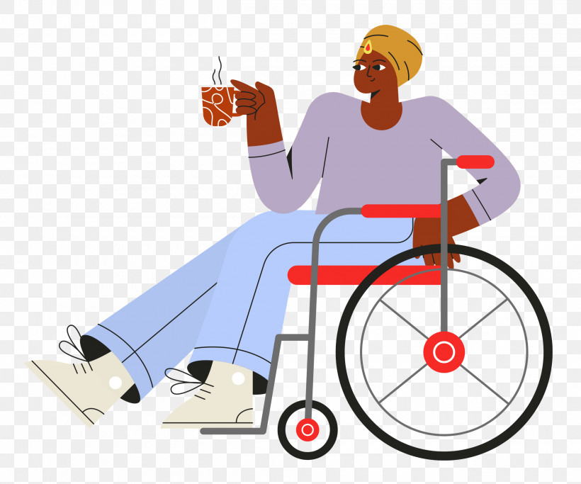 Sitting On Wheelchair Wheelchair Sitting, PNG, 2500x2085px, Wheelchair, Behavior, Cartoon, Equipment, Job Download Free