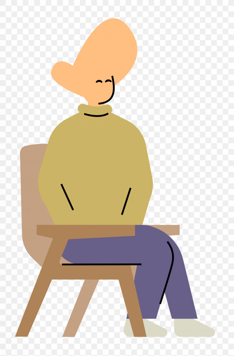 Cartoon Chair Sitting H&m Male, PNG, 1648x2500px, Sitting, Cartoon, Chair, Hm, Line Download Free