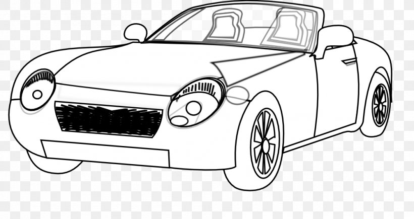 Sports Car Black And White Drawing Clip Art, PNG, 999x531px, Car, Automotive Design, Automotive Exterior, Black And White, Brand Download Free