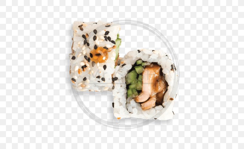 California Roll Yakitori Sushi Vegetarian Cuisine Gimbap, PNG, 500x500px, California Roll, Appetizer, Asian Food, Chicken As Food, Comfort Food Download Free