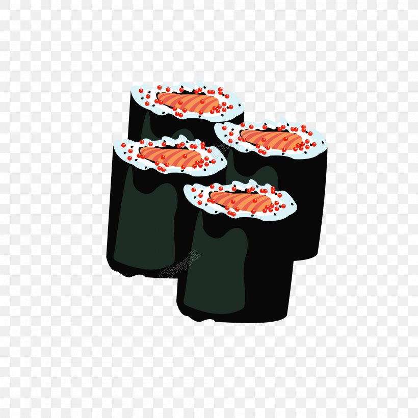 Sushi Vector Graphics Japanese Cuisine Food, PNG, 2000x2000px, Sushi, Animation, California Roll, Cartoon, Cuisine Download Free