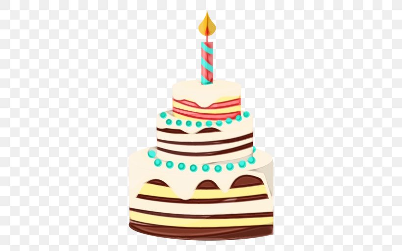 Cartoon Birthday Cake, PNG, 512x512px, Watercolor, Baked Goods, Baking, Birthday, Birthday Cake Download Free