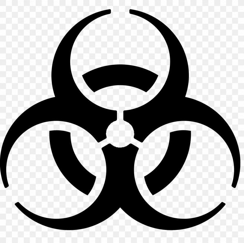 Biological Hazard Symbol Clip Art, PNG, 1600x1600px, Biological Hazard, Artwork, Biocontainment, Biosafety Level, Black And White Download Free