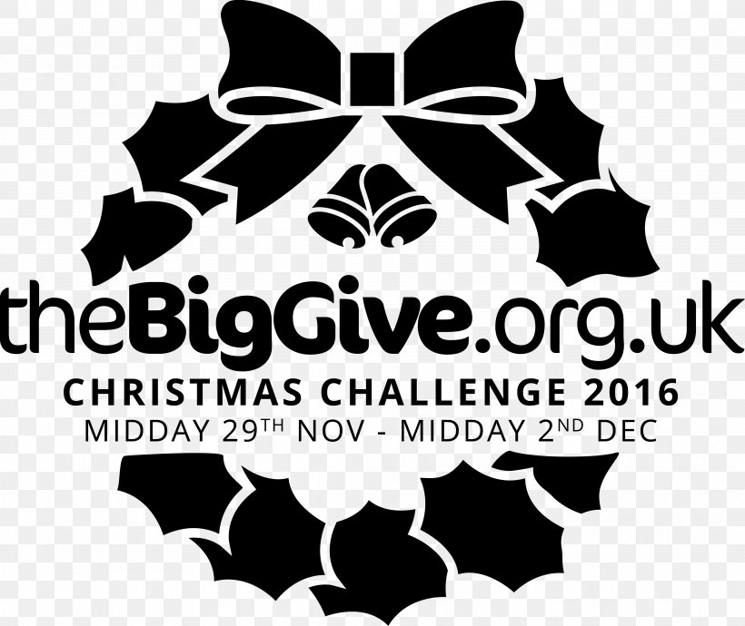 Charitable Organization Fundraising Donation Christmas Challenge 2017 Matching Funds, PNG, 4161x3505px, Charitable Organization, Big Give, Black, Black And White, Brand Download Free