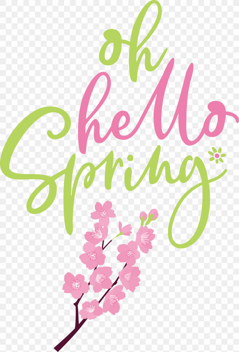 Oh Hello Spring Hello Spring Spring, PNG, 2040x3000px, Hello Spring, Calligraphy, Floral Design, Logo, Spring Download Free