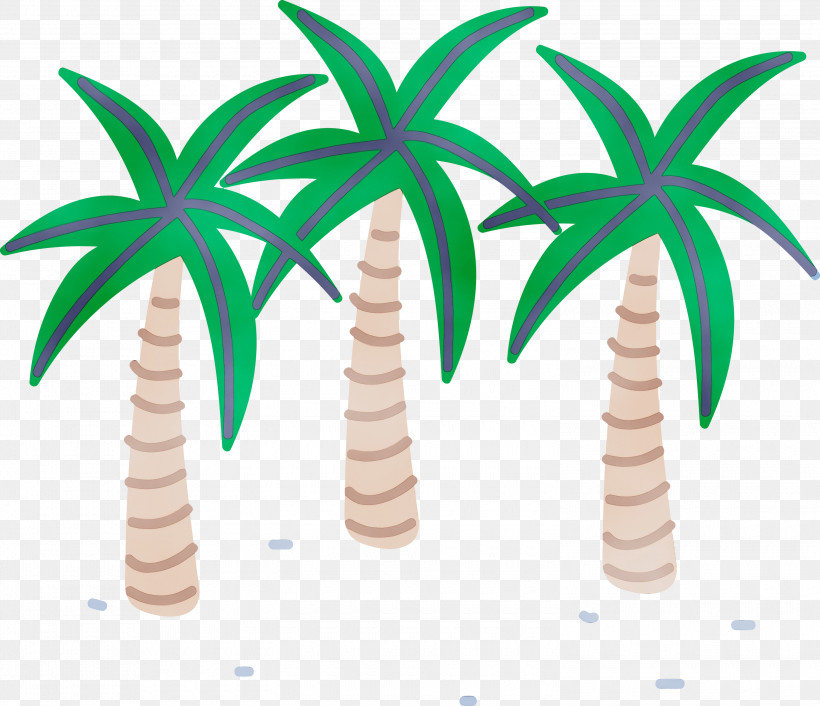 Palm Trees, PNG, 3000x2585px, Watercolor, Cartoon, Drawing, Flower, Flower Garden Download Free