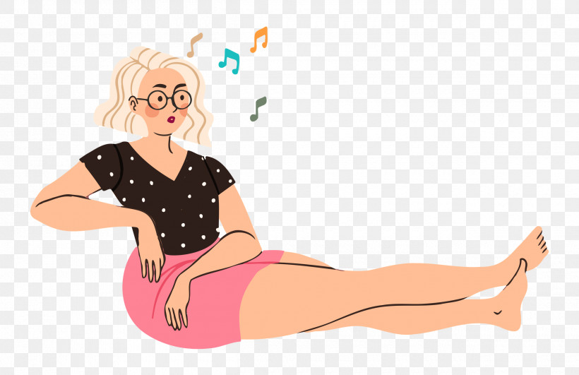 Relaxing Lady Woman, PNG, 2500x1620px, Relaxing, Abdomen, Cartoon, Girl, Hm Download Free