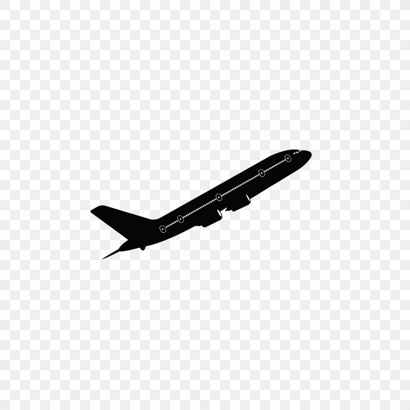 Airplane Aircraft, PNG, 2000x2000px, Airplane, Aircraft, Aircraft Flight Mechanics, Black, Black And White Download Free