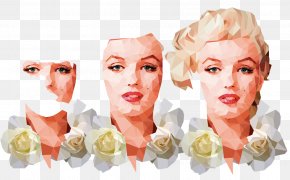 Marilyn Monroe - Marilyn Monroe Low Poly Cheek Face Lip PNG