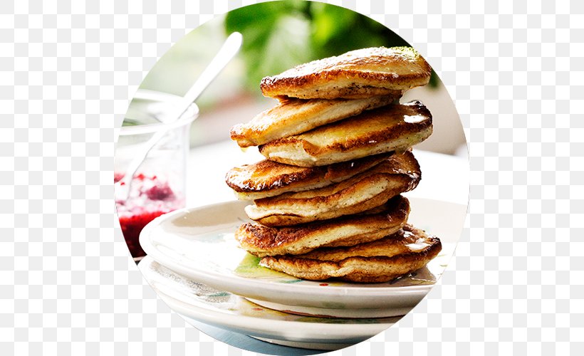 Pancake Breakfast Low-carbohydrate Diet Ketogenic Diet, PNG, 500x500px, Pancake, Breakfast, Carbohydrate, Diet, Dish Download Free