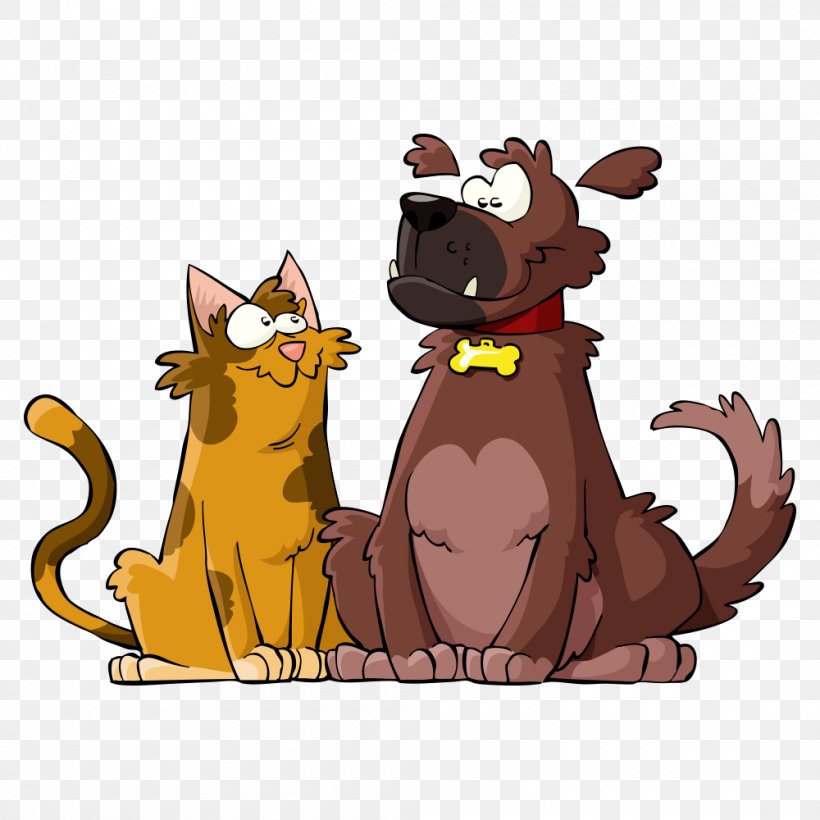 Dog Cat Mouse Illustration, PNG, 1000x1000px, Dog, Carnivoran, Cartoon, Cat, Cat Like Mammal Download Free