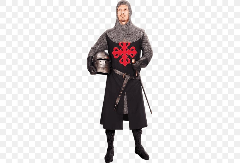 Crusades Middle Ages Tunic Knight Surcoat, PNG, 555x555px, Crusades, Cape, Cloak, Clothing, Costume Download Free