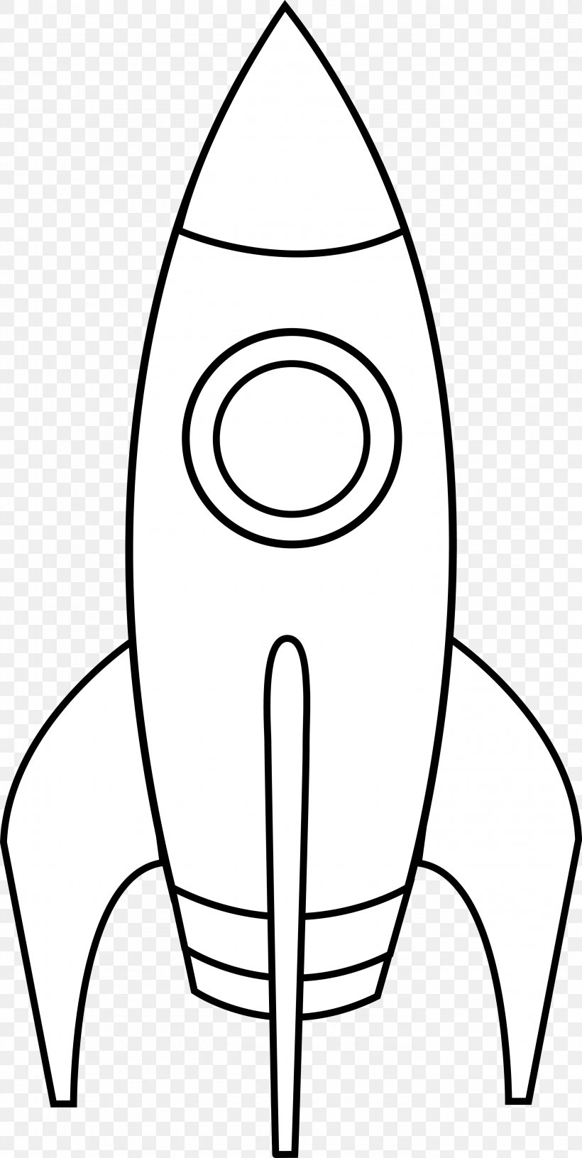 Rocket Spacecraft Black And White Clip Art, PNG, 2778x5526px, Watercolor, Cartoon, Flower, Frame, Heart Download Free